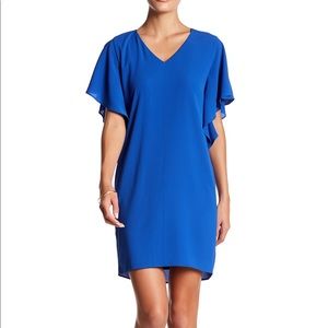 Crepe Split Dolman Sleeve Shift Dress